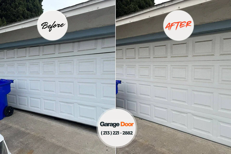 Before and after: garage door repair Ferdinand, IN